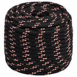 vidaXL Boot touw 16 mm 100 m polypropyleen zwart