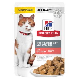 Hill's Science Plan Adult Sterilised Cat met Tonijn Bestel ook natvoer: 12 x 85 g Hill's Young Adult Sterilised Cat - Zalm