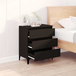 vidaXL Dressoir 60x35x70 cm bewerkt hout zwart
