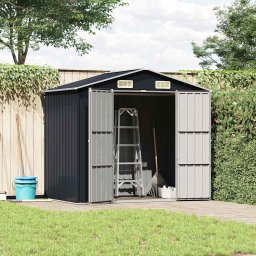 vidaXL Tuinschuur 205x129x183 cm gegalvaniseerd staal antraciet