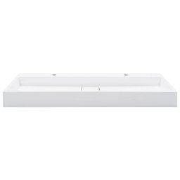 vidaXL Wastafel 120x46x11 cm mineraal gegoten/marmer gegoten wit