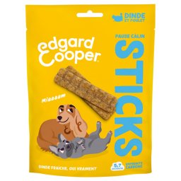 75g Edgard & Cooper Dog Strips Kalkoen en Kip hondensnacks