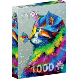 Bright Cat and Butterfly Puzzel (1000 stukjes)