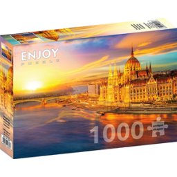 Hungarian Parliament at Sunset - Budapest Puzzel (1000 stukjes)