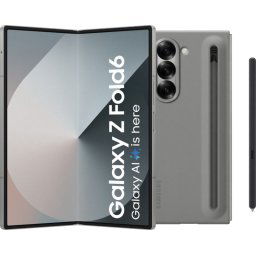 Samsung Galaxy Z Fold 6 512GB Zilver 5G + Samsung Back Cover met S Pen Grijs