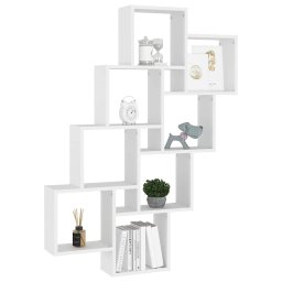vidaXL Wandschap kubus 90x15x119 cm bewerkt hout wit