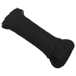 vidaXL Boottouw 4 mm 50 m polypropeen zwart