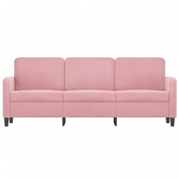 vidaXL Driezitsbank 180 cm fluweel roze