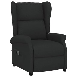 vidaXL Fauteuil verstelbaar elektrisch stof zwart