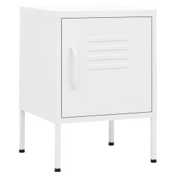 vidaXL Nachtkastjes 2 st 35x35x51 cm staal wit