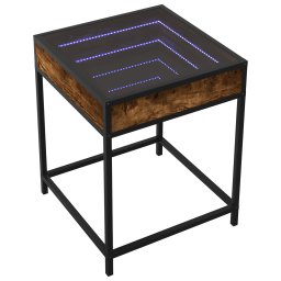 vidaXL Salontafel met Infinity LED 40x40x51 cm gerookt eikenkleurig