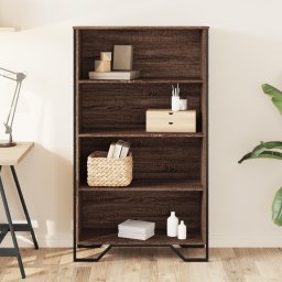 vidaXL Boekenkast 80x31x137,5 cm bewerkt hout bruin eikenkleur
