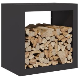 vidaXL Haardhoutrek 60x40x60 cm staal zwart