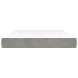 vidaXL Pocketveringmatras medium 140x210x20 cm fluweel lichtgrijs