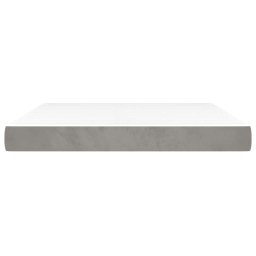 vidaXL Pocketveringmatras medium 160x210x20 cm fluweel lichtgrijs
