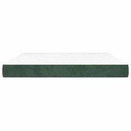 vidaXL Pocketveringmatras medium 160x210x20 cm fluweel donkergroen