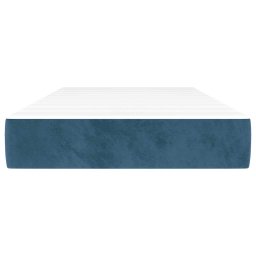 vidaXL Pocketveringmatras medium 80x220x20 cm fluweel donkerblauw