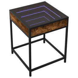 vidaXL Nachtkastje met Infinity LED 40x40x51 cm gerookt eikenkleurig