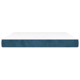 vidaXL Pocketveringmatras medium 160x210x20 cm fluweel donkerblauw