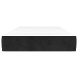 vidaXL Pocketveringmatras medium 90x220x20 cm fluweel zwart