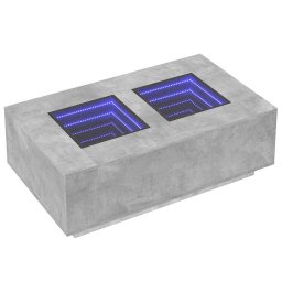 vidaXL Salontafel met Infinity LED 116x69x40 cm betongrijs