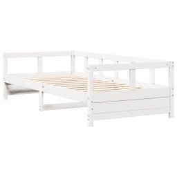 vidaXL Slaapbank zonder matras 80x200 cm massief grenenhout wit