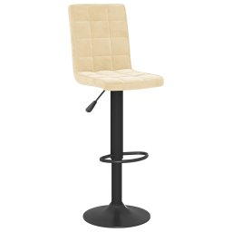 vidaXL Barkrukken 2 st fluweel crèmekleurig