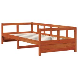 vidaXL Slaapbank zonder matras 90x200 cm massief grenenhout wasbruin