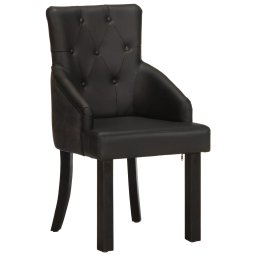 vidaXL Eetkamerstoelen 2 st echt geitenleer zwart