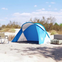 vidaXL Strandtent 2-persoons pop-up waterdicht azuurblauw