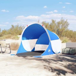 vidaXL Strandtent pop-up waterdicht azuurblauw