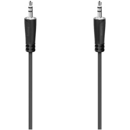 Hama AUDIOKABEL, 3,5MM JACK-STEREO - 3,5MM JACK STEREO, 1,5 M Audio kabel Zwart