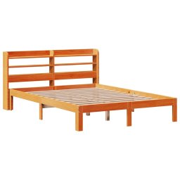 vidaXL Bed met matras massief grenenhout wasbruin 140x190 cm