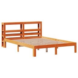 vidaXL Bed met matras massief grenenhout wasbruin 140x190 cm