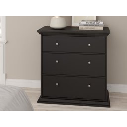 Commode NORTON 3 lades zwart