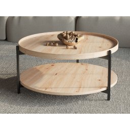 Ronde salontafel DALIDA 80 cm oude eik