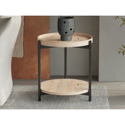 Ronde salontafel DALIDA 45 cm oude eik