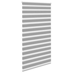 vidaXL Zebra rolgordijn 120,9 x 230 cm stofbreedte 116,7 cm grijs