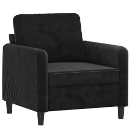 vidaXL 3-delige Loungeset fluweel zwart