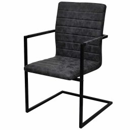 vidaXL Eetkamerstoelen 4 st kunstleer zwart