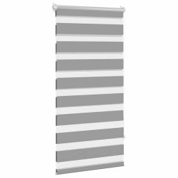 vidaXL Zebra rolgordijn 80,9 x 150 cm stofbreedte 76,7 cm grijs