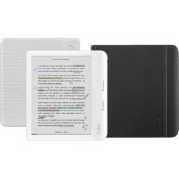 Kobo Libra Colour Wit + Notebook Sleep Cover Zwart