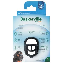 Muilkorf Baskerville Ultra 2.0 - Maat 1: Bijv. Yorkshire Terrier, Malteser
