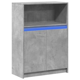 vidaXL Dressoir met LED 72x34x100 cm bewerkt hout betongrijs