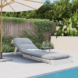 vidaXL Futon slaapbank met matras 60x206x11 cm massief grenenhout wit