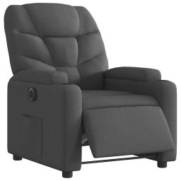 vidaXL Fauteuil verstelbaar elektrisch stof zwart