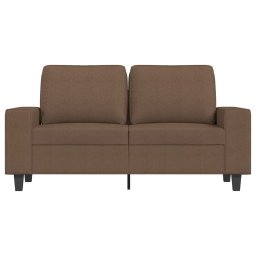 vidaXL Tweezitsbank 120 cm stof bruin
