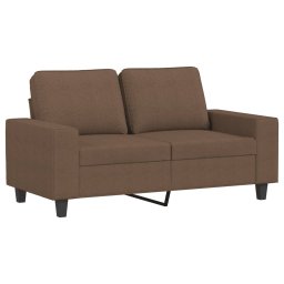 vidaXL 2-delige Loungeset stof bruin