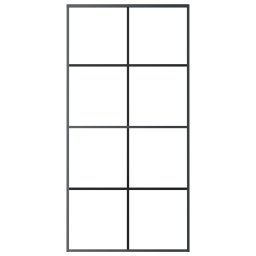 vidaXL Schuifdeur 102,5x205 cm aluminium en ESG-glas zwart