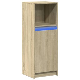 vidaXL Dressoir met LED 38x34x100 cm bewerkt hout sonoma eikenkleurig